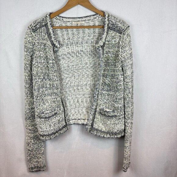 Classic Maje Tweed Boucle Jacket Cardigan Blazer SZ 3 (USL) pockets heavyweight - Picture 13 of 14